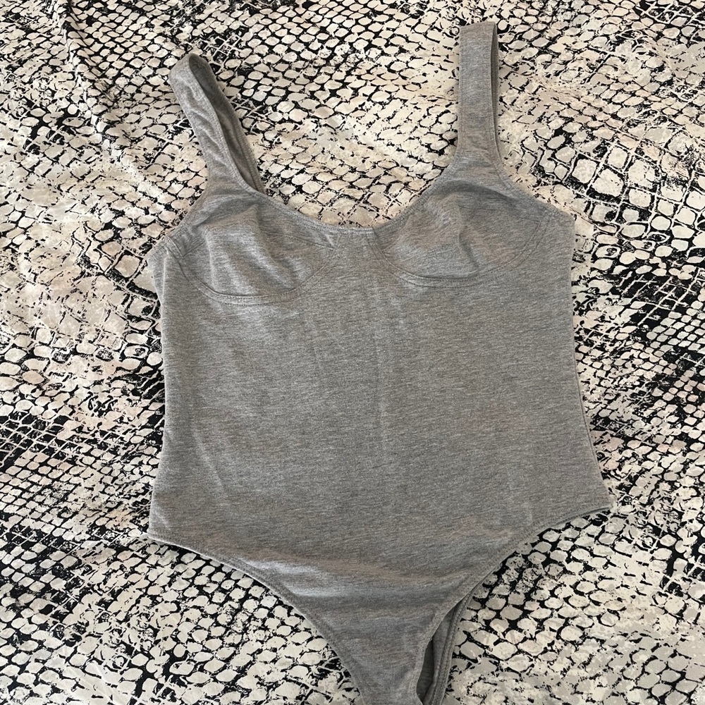 Bustier grey soft bodysuit